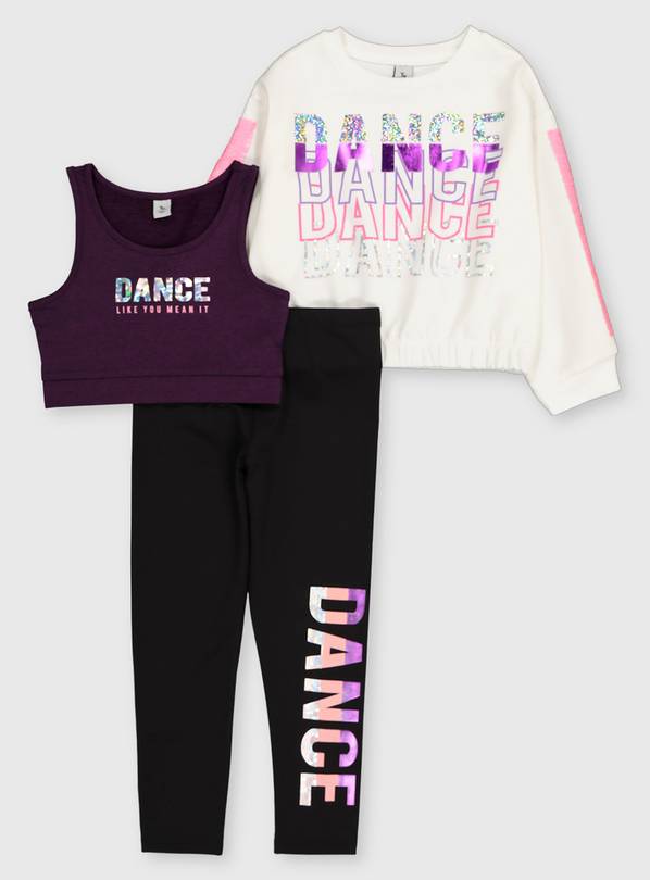 Girls dance leggings and crop clearance top